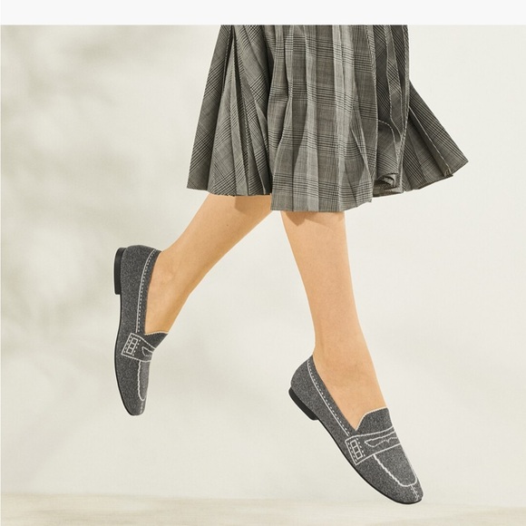 Vivaia Square-Toe Patterned Loafers-Rich Grey - Picture 2 of 4